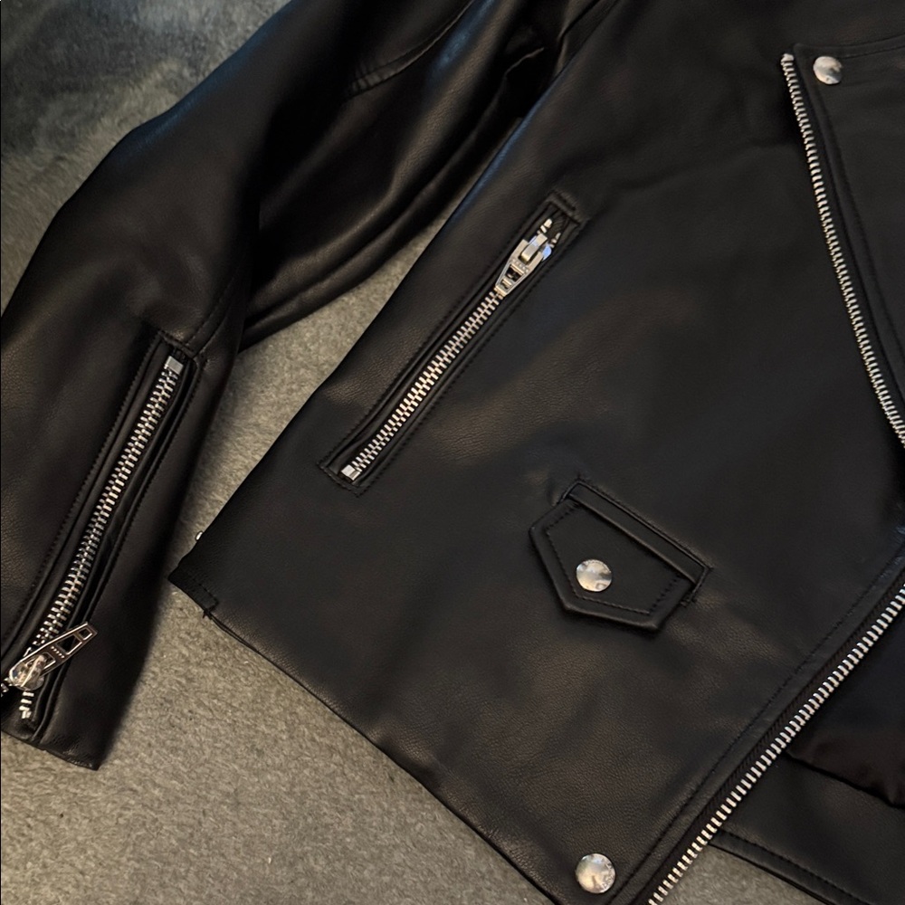 Blank NYC Jet Black Faux Leather Jacket - Picture 4 of 5